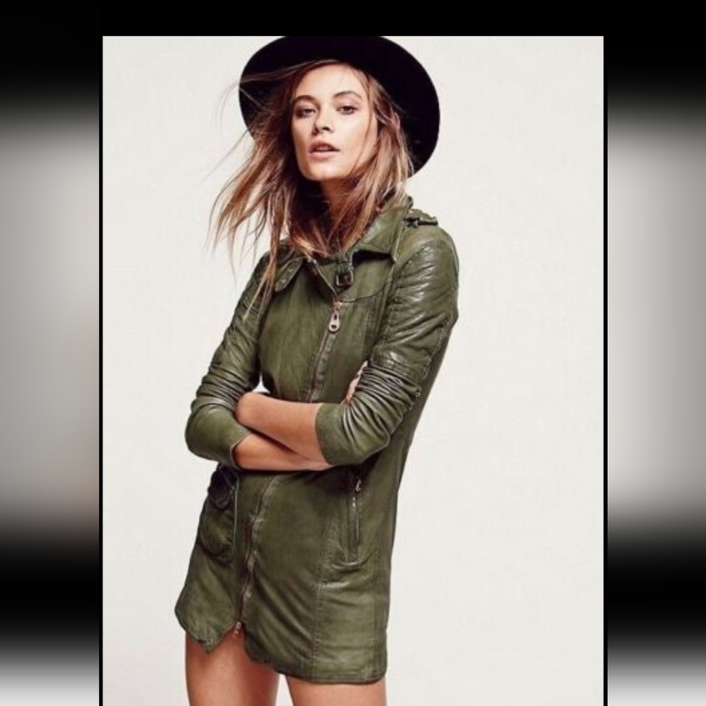 Doma x Free People Full Extension Leather Moto Jacket - Picture 3 of 16